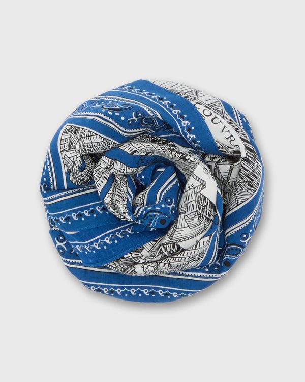 sid mashburn Louvre Small Square Scarf in Blue