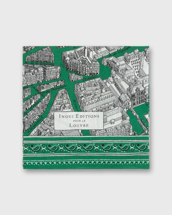 Sid Mashburn Louvre Small Square Scarf In Green
