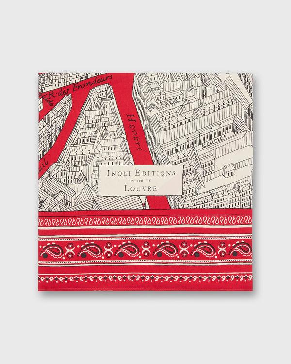Sid Mashburn Louvre Square Scarf In Red