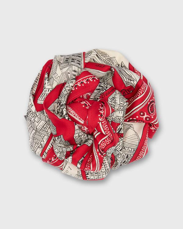 sid mashburn Louvre Square Scarf in Red