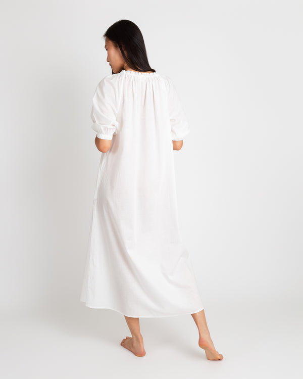 Sid Mashburn Lucy Nightdress In White Cotton Lawn
