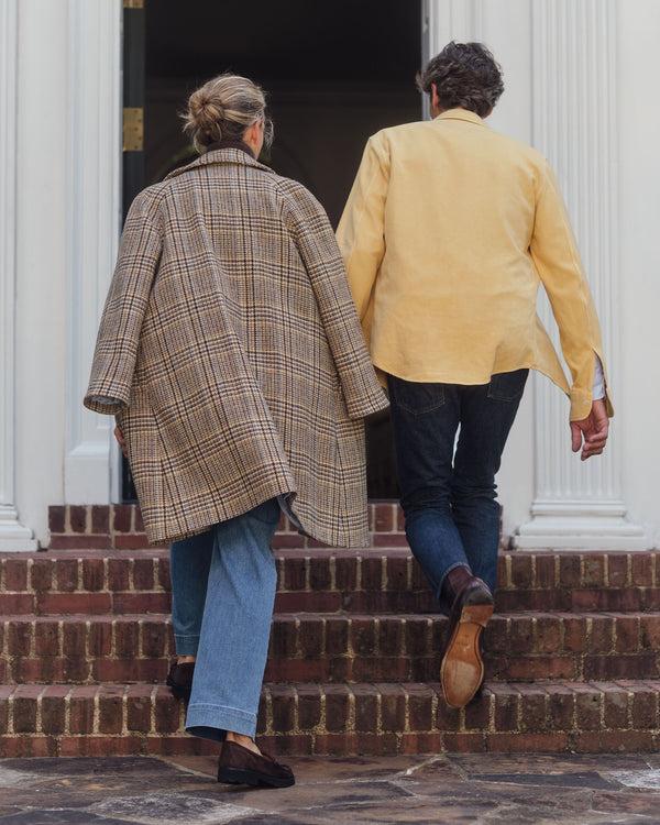 Sid Mashburn Lug Sole Loafer In Chocolate Suede