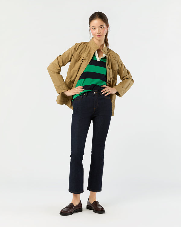 Sid Mashburn M65 Jacket In Khaki Dry Waxed Poplin