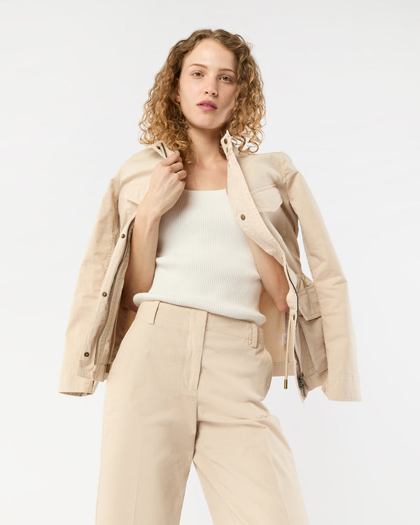 Sid Mashburn M65 Jacket In Sand Stretch Twill