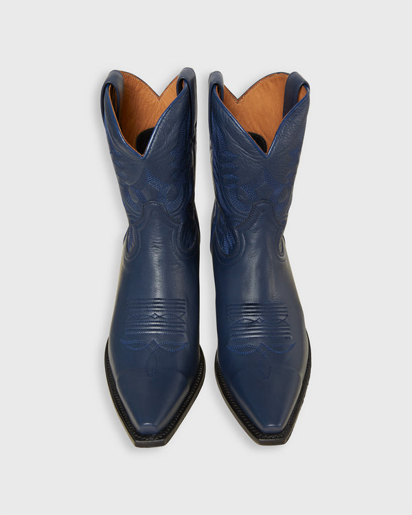 Sid Mashburn Marie Cowboy Boot In Navy Leather