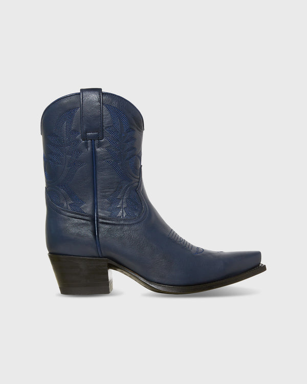 sid mashburn Marie Cowboy Boot in Navy Leather