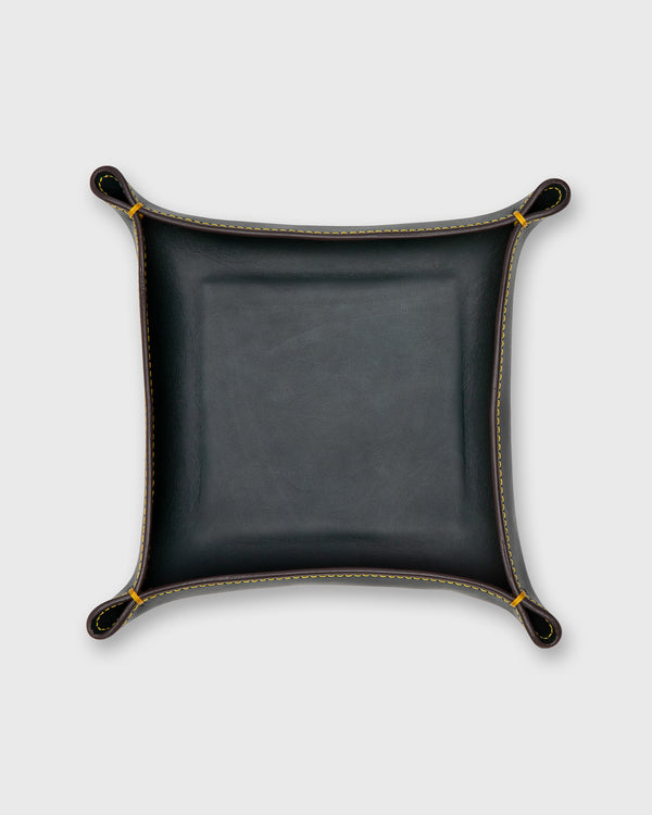 sid mashburn Medium Tray in Bottle Green Leather