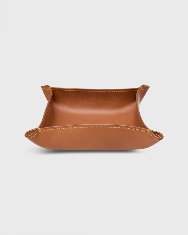 Sid Mashburn Medium Tray In Natural Leather