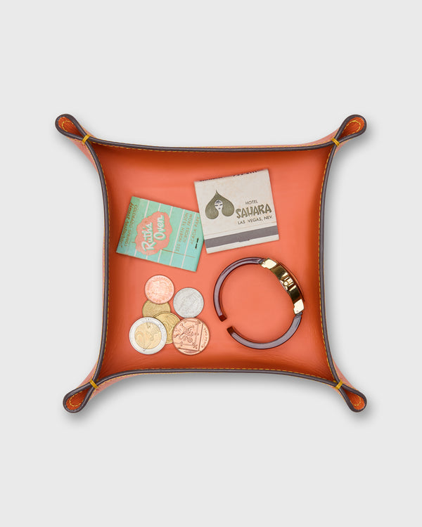 Sid Mashburn Medium Tray In Orange Leather