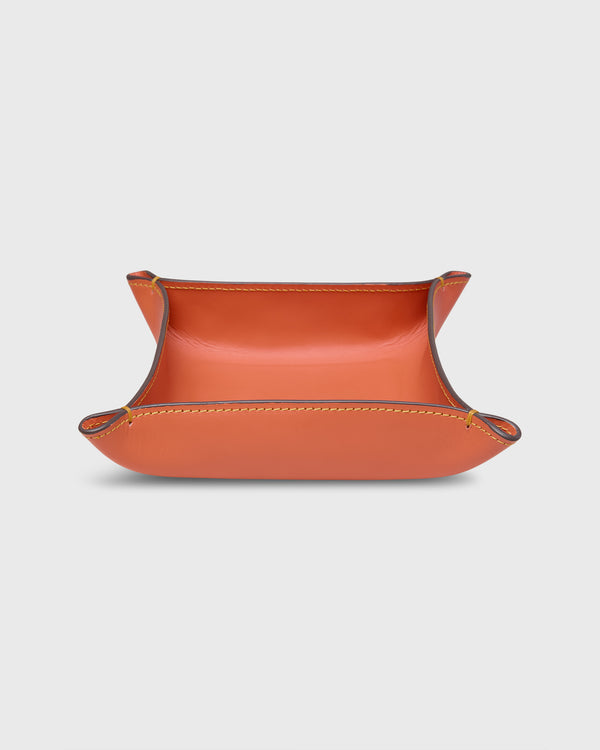 Sid Mashburn Medium Tray In Orange Leather