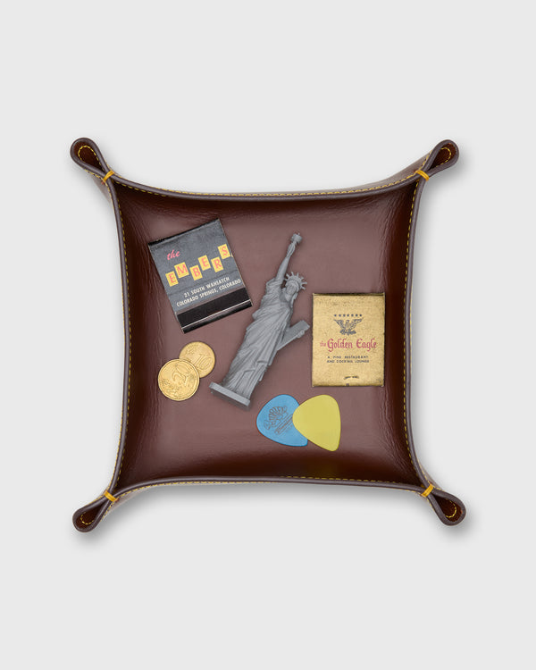 Sid Mashburn Medium Tray In Papaya Leather