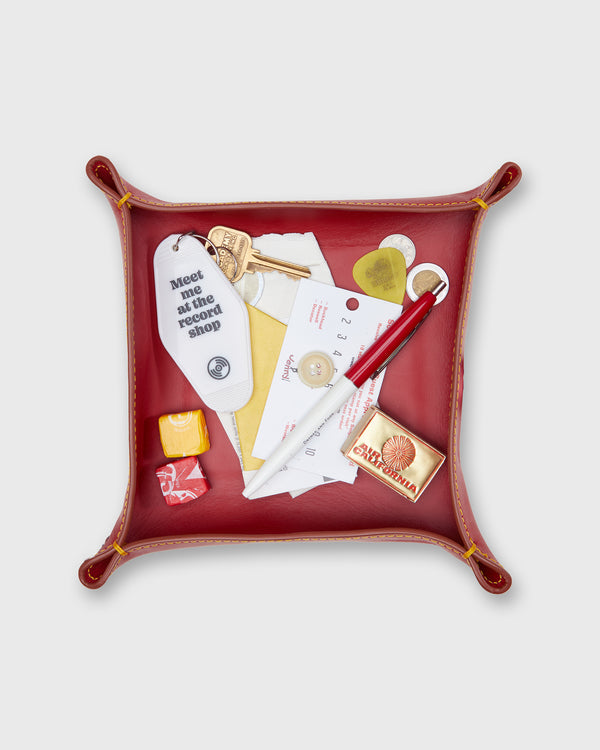 Sid Mashburn Medium Tray In Red Leather