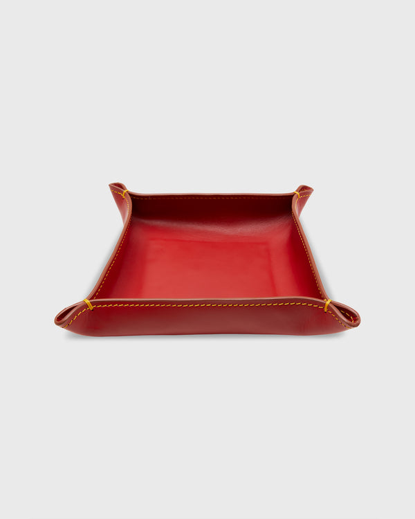 Sid Mashburn Medium Tray In Red Leather