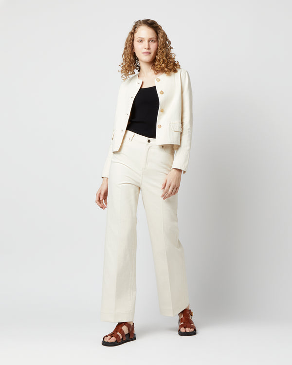 Sid Mashburn Meg Jacket In Natural Stretch Denim