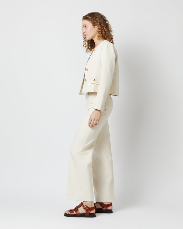 Sid Mashburn Meg Jacket In Natural Stretch Denim