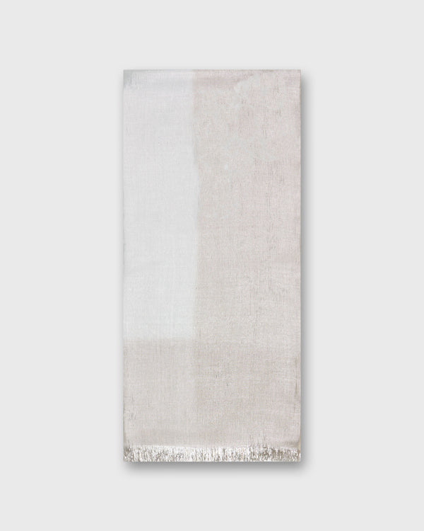 Sid Mashburn Metallic Fringed Scarf In Natural