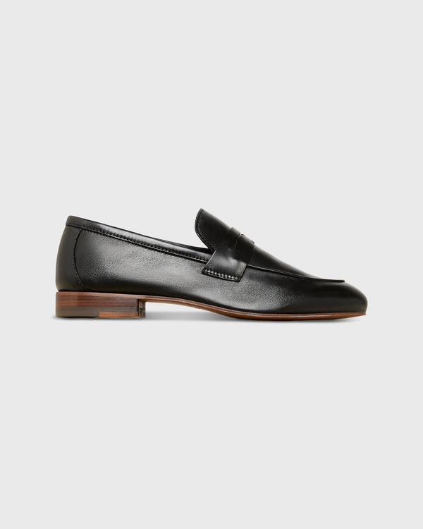 sid mashburn Mia Loafer in Black Leather