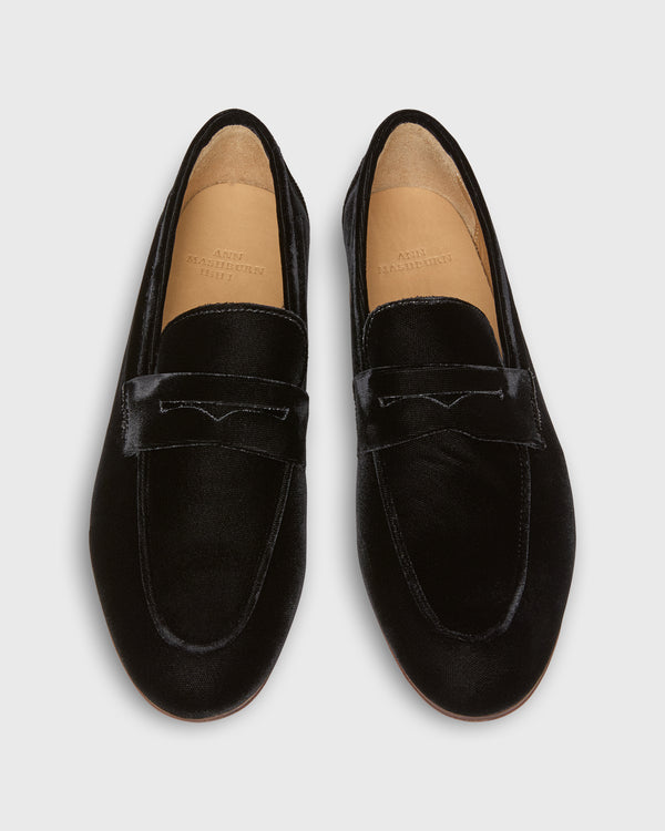 Sid Mashburn Mia Loafer In Black Velvet