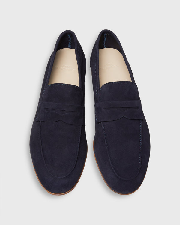 Sid Mashburn Mia Loafer In Navy Suede