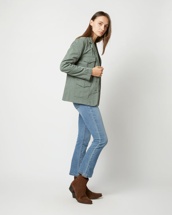 Sid Mashburn Military Jacket In Army Green