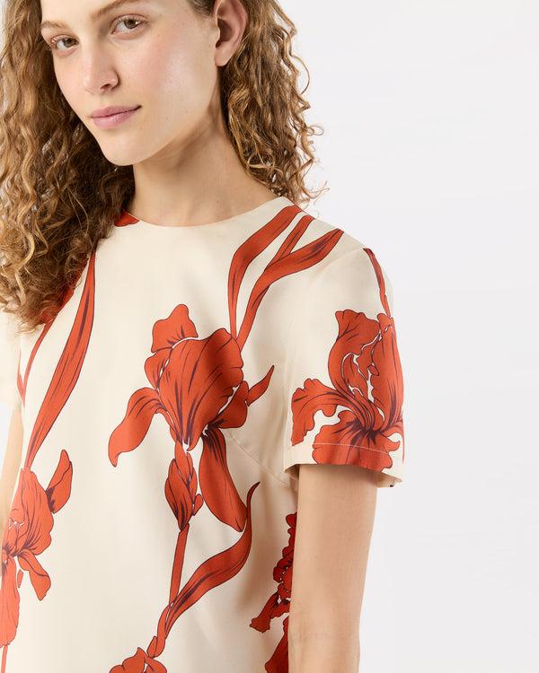 Sid Mashburn Mini Swing Dress In Iris Silk Twill