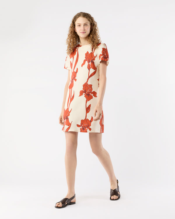 Sid Mashburn Mini Swing Dress In Iris Silk Twill