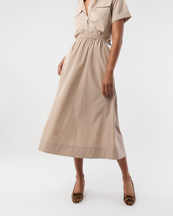 Sid Mashburn Miranda Skirt In Stone Poplin