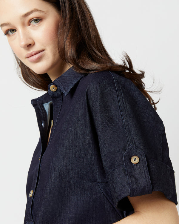 Sid Mashburn Molly Dress In Indigo Stretch Denim