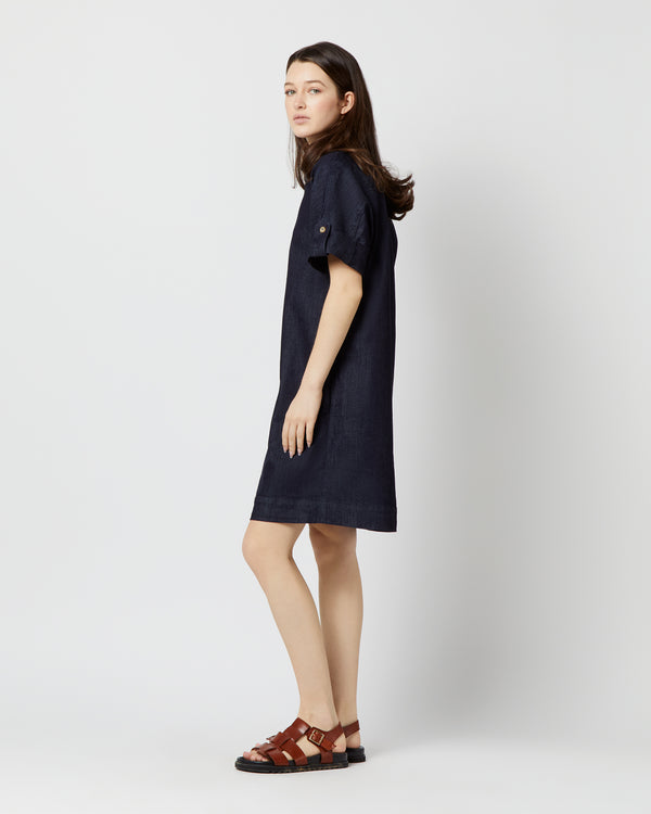 Sid Mashburn Molly Dress In Indigo Stretch Denim