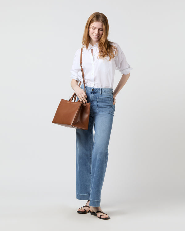 Sid Mashburn Olivia Handbag In Tan Leather