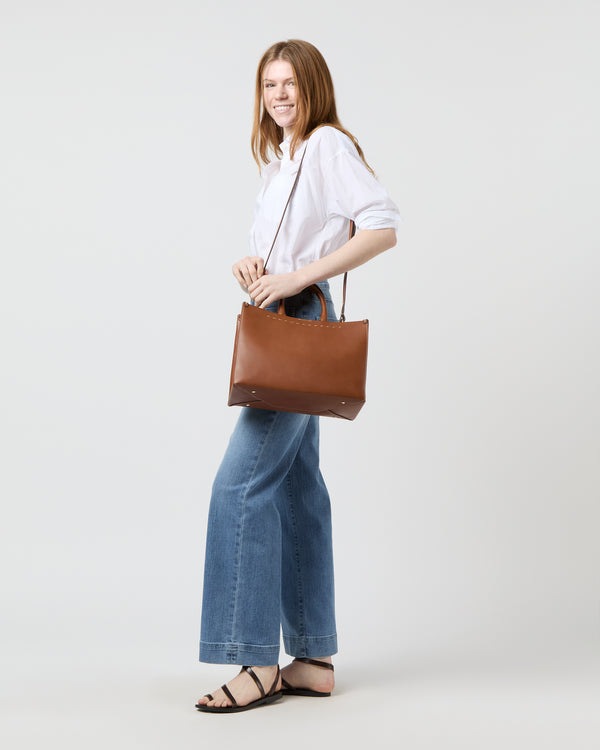 Sid Mashburn Olivia Handbag In Tan Leather