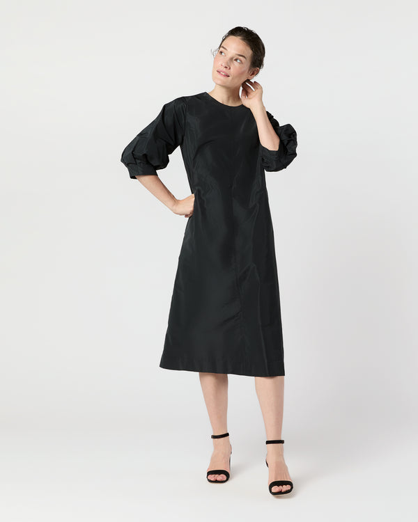 sid mashburn Ophelia Dress in Black Taffeta
