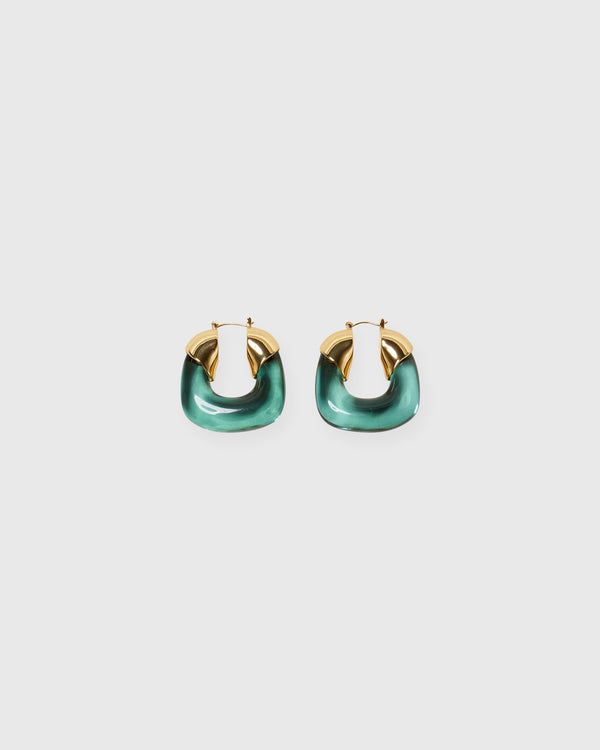 Sid Mashburn Organic Hoop Earrings In Forest