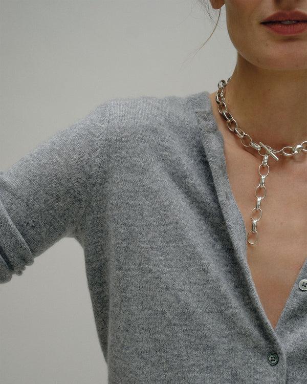 Sid Mashburn Oval Link Necklace In Sterling Silver