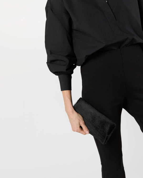 Sid Mashburn Paige Clutch In Black Calf Hair