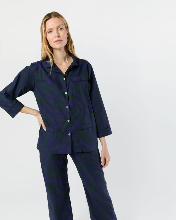 Sid Mashburn Pajama Set In Blackwatch Poplin