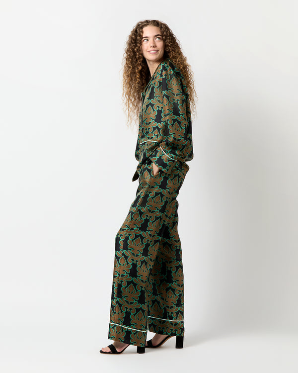 Sid Mashburn Pajama Shirt In Herald Silk Twill