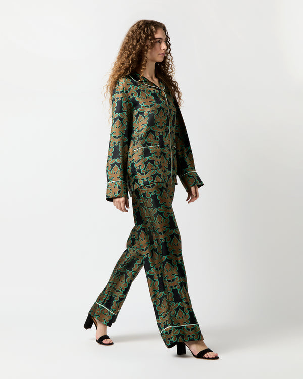 Sid Mashburn Pajama Shirt In Herald Silk Twill