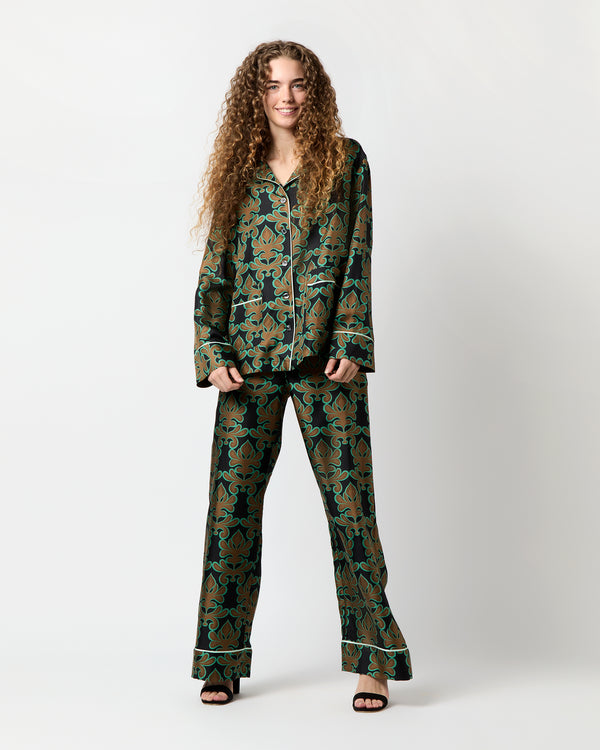 sid mashburn Pajama Shirt in Herald Silk Twill