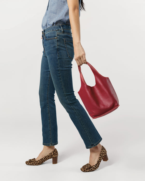Sid Mashburn Paola Bucket Bag In Crimson Leather