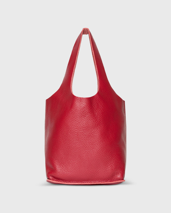 Sid Mashburn Paola Bucket Bag In Crimson Leather