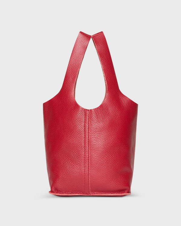 sid mashburn Paola Bucket Bag in Crimson Leather