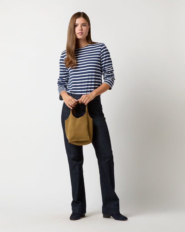 Sid Mashburn Paola Bucket Bag In Tobacco Suede
