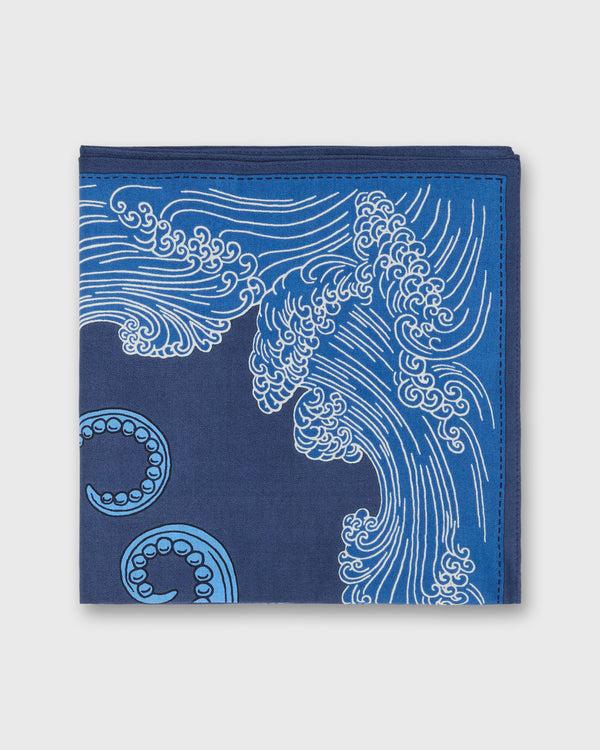 Sid Mashburn Poseidon Small Square Scarf In Azure
