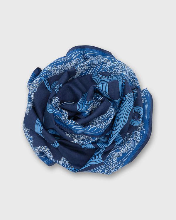 sid mashburn Poseidon Small Square Scarf in Azure