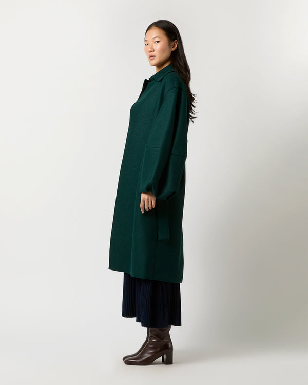 Sid Mashburn Puff Sleeves Coat In Bottle Green