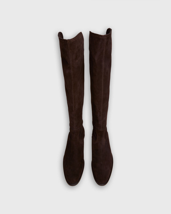 Sid Mashburn Pull-On Boot In Chocolate Suede
