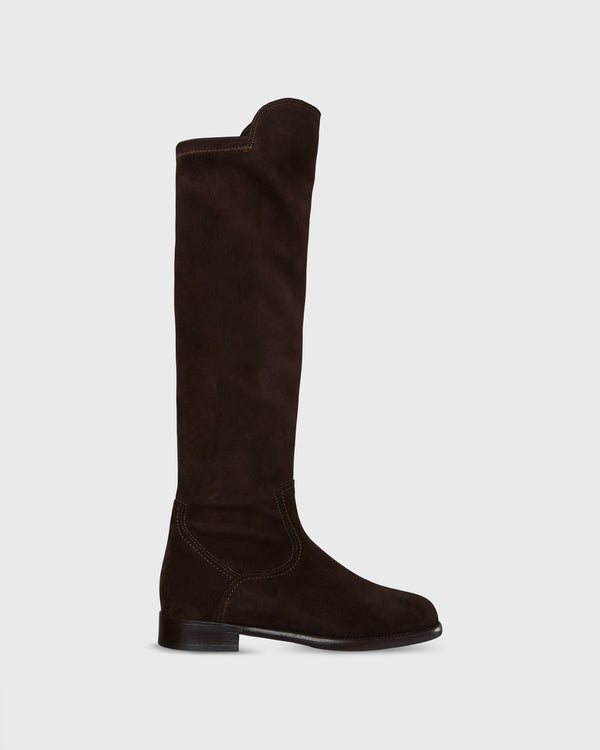 sid mashburn Pull-On Boot in Chocolate Suede