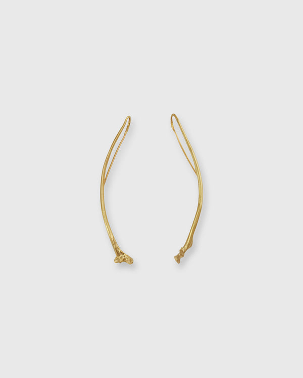 sid mashburn Rattlesnake Rib Earrings in Vermeil