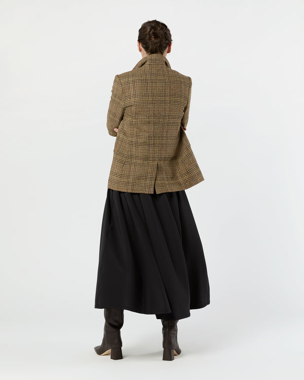 Sid Mashburn Rea High Waist Midi Skirt In Noir